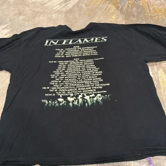 in flames 2003 tour tee shirt from irving plaza size XXL in great shape for age - Picture 6 of 6